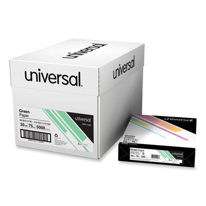 Deluxe Colored Paper, 20 Lb Bond Weight, 8.5 X 11, Green, 500 Sheets/ream, 10 Reams/carton
