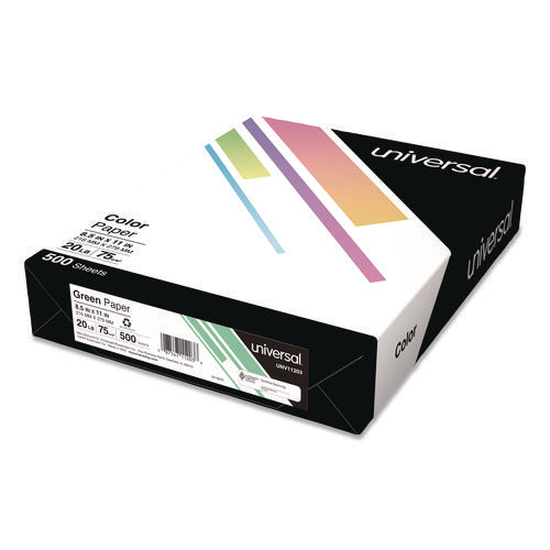 Deluxe Colored Paper, 20 Lb Bond Weight, 8.5 X 11, Green, 500 Sheets/ream, 10 Reams/carton