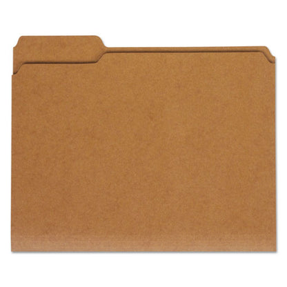 Reinforced Kraft Top Tab File Folders, Straight Tabs, Legal Size, 0.75" Expansion, Brown, 100/box