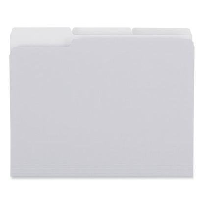 Top Tab File Folders, 1/3-cut Tabs: Assorted, Letter Size, 0.75" Expansion, Gray, 100/box