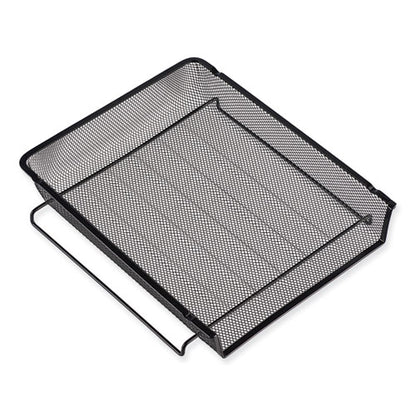 Deluxe Mesh Stacking Side Load Tray, 1 Section, Legal Size Files, 17" X 10.88" X 2.5", Black