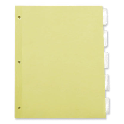 Insertable Tab Index, 5-tab, 11 X 8.5, Buff, Clear Tabs, 24 Sets