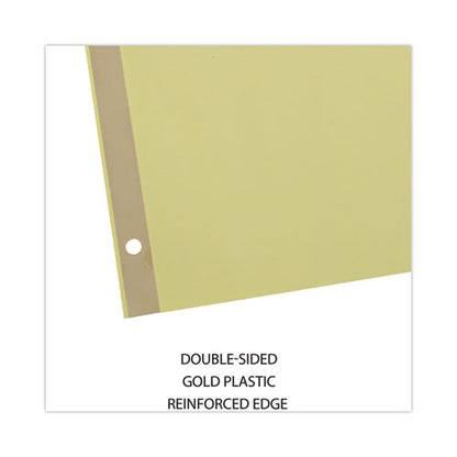 Deluxe Extended Insertable Tab Indexes, 5-tab, 11 X 8.5, Buff, Clear Tabs, 24 Sets