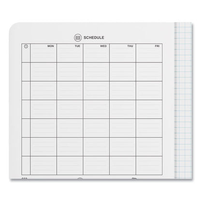 Quad Rule Composition Book, Quadrille Rule (4 Sq/in), Black Marble Cover, (100) 9.75 X 7.5 Sheets