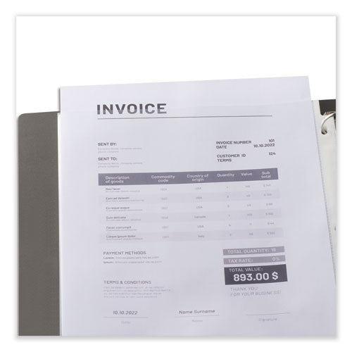 Standard Sheet Protectors, Medium-duty, Side: 3-hole Punched, Top Load 8.5 X 11 Insert, Clear Front, 200/box