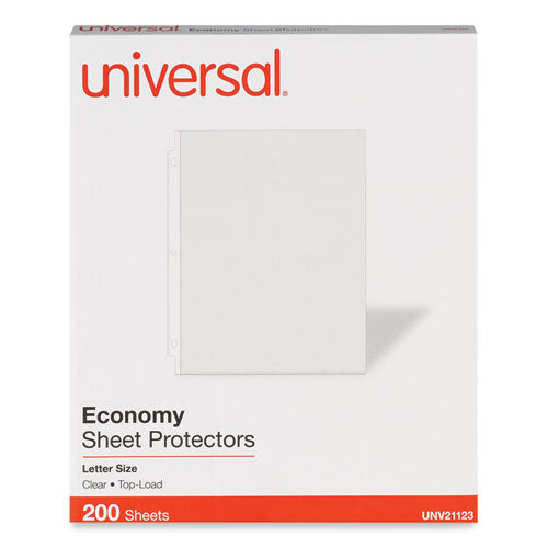 Standard Sheet Protectors, Light-duty, Side: 3-hole Punched, Top Load 8.5 X 11 Insert, Clear Front, 200/box