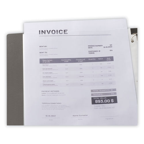 Standard Sheet Protectors, Light-duty, Side: 3-hole Punched, Top Load 8.5 X 11 Insert, Nonglare Clear Front, 200/box