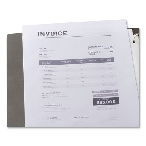 Deluxe Heavyweight Sheet Protector, Side: 3-hole Punched, Top Load 8.5 X 11 Insert, Clear Front, 50/pack