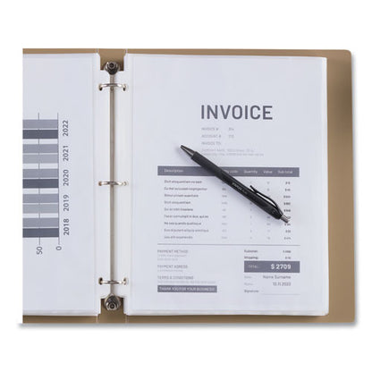 Deluxe Heavyweight Sheet Protector, Side: 3-hole Punched, Top Load 8.5 X 11 Insert, Clear Front, 100/pack