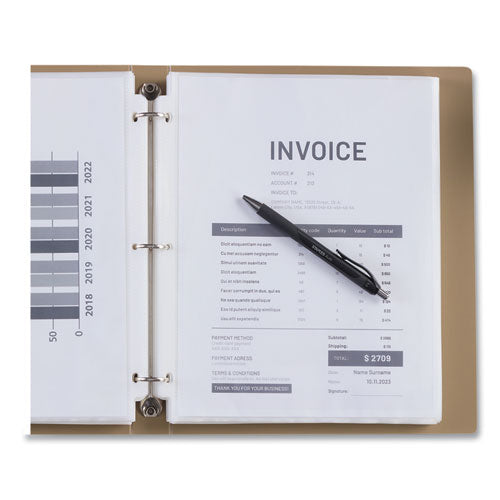 Deluxe Heavyweight Sheet Protector, Side: 3-hole Punched, Top Load 8.5 X 11 Insert, Clear Front, 100/pack