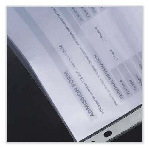 Deluxe Heavyweight Sheet Protector, Side: 3-hole Punched, Top Load 8.5 X 11 Insert, Clear Front, 100/pack