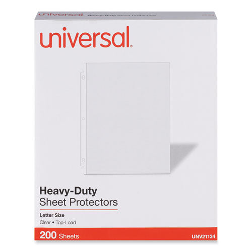 Deluxe Heavyweight Sheet Protector, Side: 3-hole Punched, Top Load 8.5 X 11 Insert, Clear Front, 200/pack