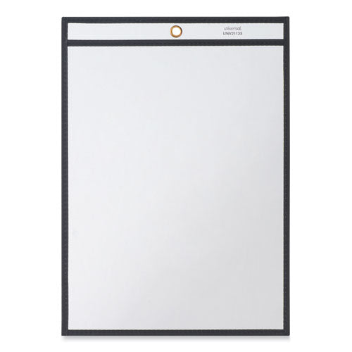 Heavyweight Ticket Holder, Top Load 9 X 12 Insert, Clear Front, Black Border, 25/pack