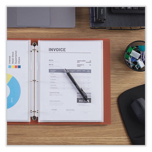 Deluxe Heavyweight Sheet Protector, Side: 3-hole Punched, Side Load 8.5 X 11 Insert, Clear Front, 25/pack
