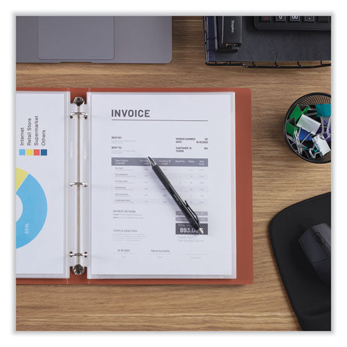 Deluxe Heavyweight Sheet Protector, Side: 3-hole Punched, Top Load 8.5 X 11 Insert, Clear Front, 25/pack