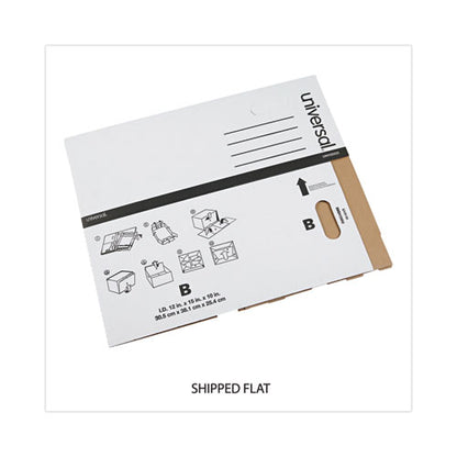 Basic-duty Economy Record Storage Boxes, Letter/legal Files, 12" X 15" X 10", White, 10/carton