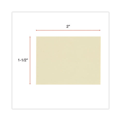 Recycled Self-stick Note Pads, 1.5" X 2", Yellow, 100 Sheets/pad, 12 Pads/pack