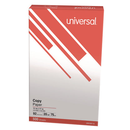 Copy Paper, 92 Bright, 20 Lb Bond Weight, 11 X 17, White, 500 Sheets/ream