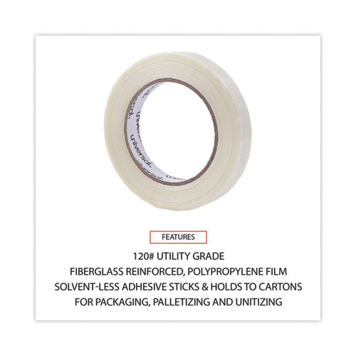 120# Utility Grade Filament Tape, 3" Core, 18 Mm X 54.8 M, Clear