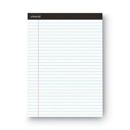 Premium Ruled Writing Pads With Heavy-duty Back, Wide/legal Rule, Black Headband, 50 White 8.5 X 11 Sheets, 12/pack