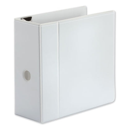 Deluxe Easy-to-open D-ring View Binder, 3 Rings, 5" Capacity, 11 X 8.5, White