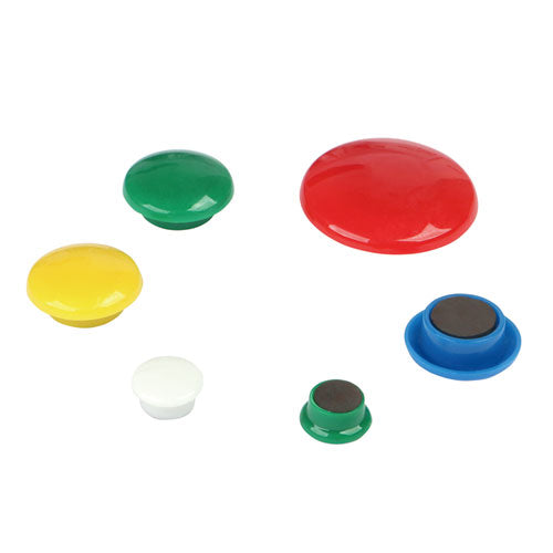 Assorted Magnets, Circles, Assorted Sizes: X-small, Medium And Large, Assorted Colors, 30/pack
