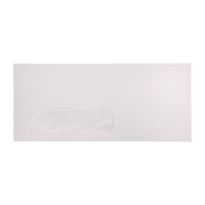 Open-side Business Envelope, 1 Window, #10, Commercial Flap, Gummed Closure, 4.13 X 9.5, White, 500/box