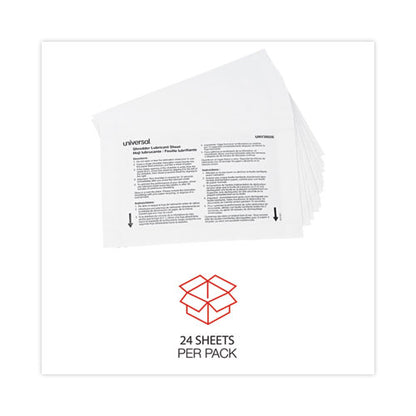Shredder Lubricant Sheets, 8.4 X 5.9, 24 Sheets/pack