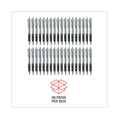 Comfort Grip Gel Pen, Retractable, Medium 0.7 Mm, Black Ink, Gray/black/silver Barrel, 36/pack