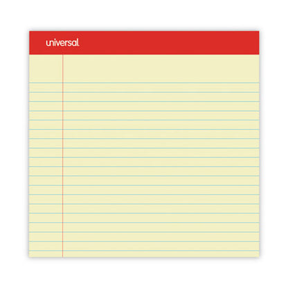 Perforated Ruled Writing Pads, Wide/legal Rule, Red Headband, 50 Canary-yellow 8.5 X 14 Sheets, Dozen