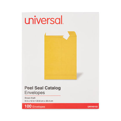Peel Seal Strip Catalog Envelope, #10 1/2, Square Flap, Self-adhesive Closure, 9 X 12, Natural Kraft, 100/box