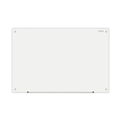Frameless Glass Marker Board, 36" X 24", White Surface