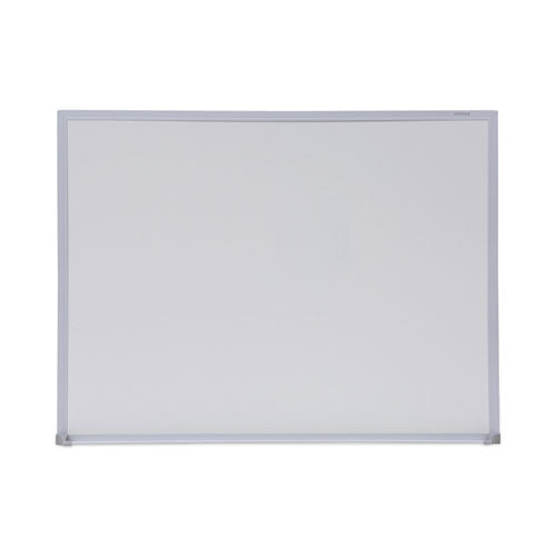 Melamine Dry Erase Board With Aluminum Frame, 24" X 18", White Surface, Anodized Aluminum Frame