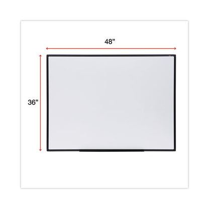 Design Series Deluxe Dry Erase Board, 48" X 36", White Surface, Black Anodized Aluminum Frame