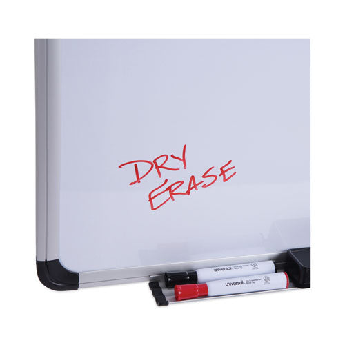 Magnetic Steel Dry Erase Marker Board, 24" X 18", White Surface, Satin Aluminum Frame