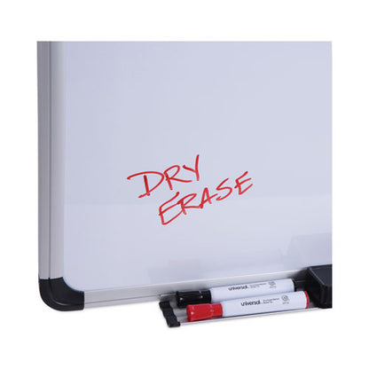 Magnetic Steel Dry Erase Marker Board, 24" X 18", White Surface, Satin Aluminum Frame