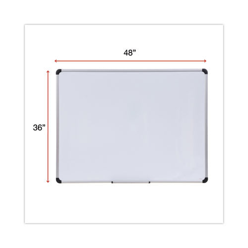Magnetic Steel Dry Erase Marker Board, 48" X 36", White Surface, Satin Aluminum Frame