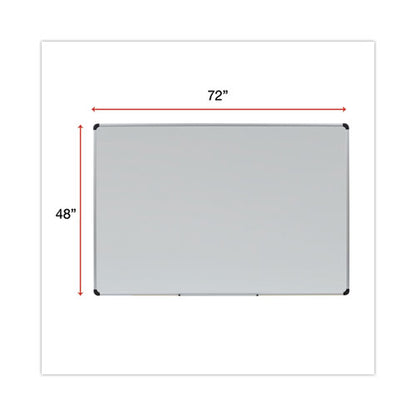 Magnetic Steel Dry Erase Marker Board, 72" X 48", White Surface, Satin Aluminum Frame
