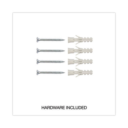 Combination Dry Erase/bulletin Board, 24" X 18", Tan/white Surface, Black/satin Aluminum Frame