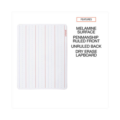 Lap/learning Dry-erase Board, Manuscript Penmanship Ruled, 11.75" X 8.75", White Surface, 6/pack