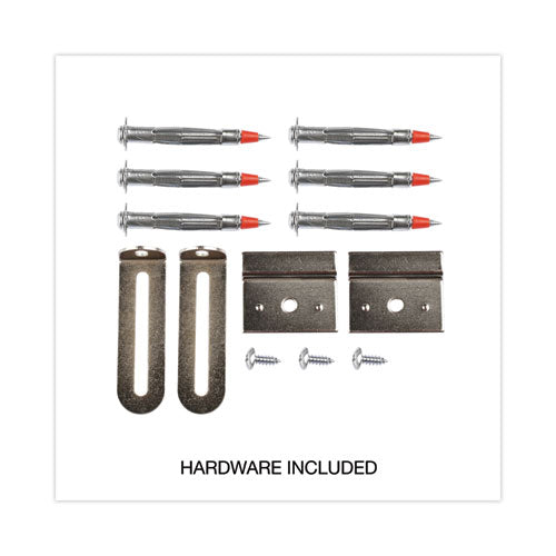 Deluxe Melamine Dry Erase Board, 24" X 18", White Surface, Satin Aluminum Frame