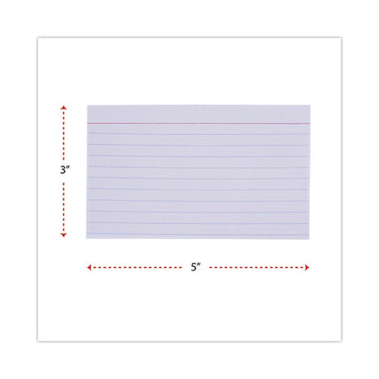 Ruled Index Cards, 3 X 5, White, 100/pack