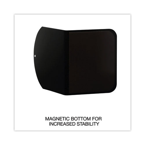 Magnetic Bookends, Magnetic Base, 6 X 5 X 7, Metal, Black, Pair
