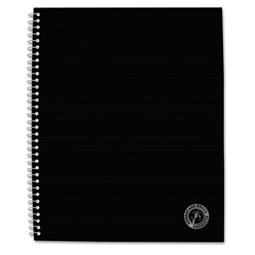 Deluxe Sugarcane Based Notebooks, 1-subject, Medium/college Rule, Black Coated-bagasse Cover, (100) 11 X 8.5 Sheets