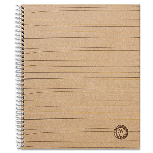 Deluxe Sugarcane Based Notebooks, 1-subject, Medium/college Rule, Brown Kraft Cover, (100) 11 X 8.5 Sheets