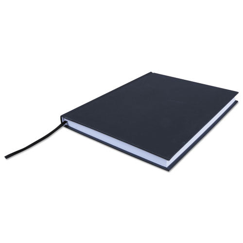 Casebound Hardcover Notebook, 1-subject, Wide/legal Rule, Black Cover, (150) 10.25 X 7.63 Sheets