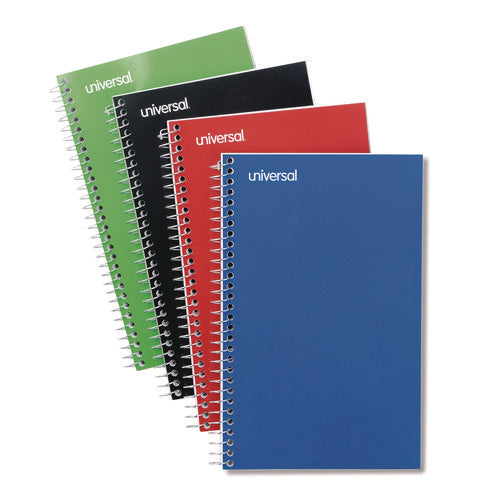 Wirebound Notebook, 3-subject, Medium/college Rule, Assorted Cover Colors, (120) 9.5 X 6 Sheets, 4/pack