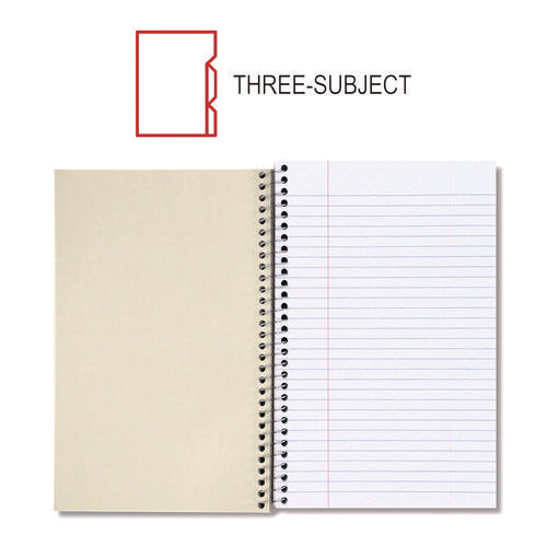 Wirebound Notebook, 3-subject, Medium/college Rule, Assorted Cover Colors, (120) 9.5 X 6 Sheets, 4/pack