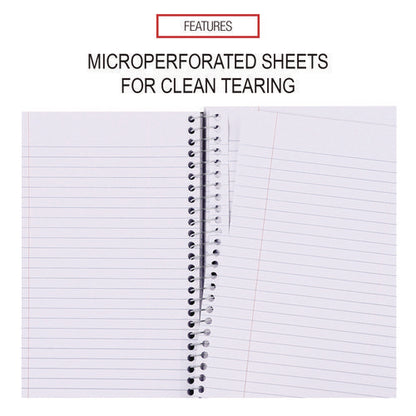 Wirebound Notebook, 3-subject, Medium/college Rule, Assorted Cover Colors, (120) 9.5 X 6 Sheets, 4/pack