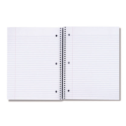 Wirebound Notebook, 1-subject, Medium/college Rule, Black Cover, (100) 11 X 8.5 Sheets